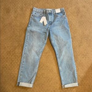 Topshop Blue Ankle straight Jeans with Classic Fit